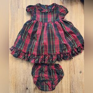 Ralph Lauren Christmas plaid baby dress